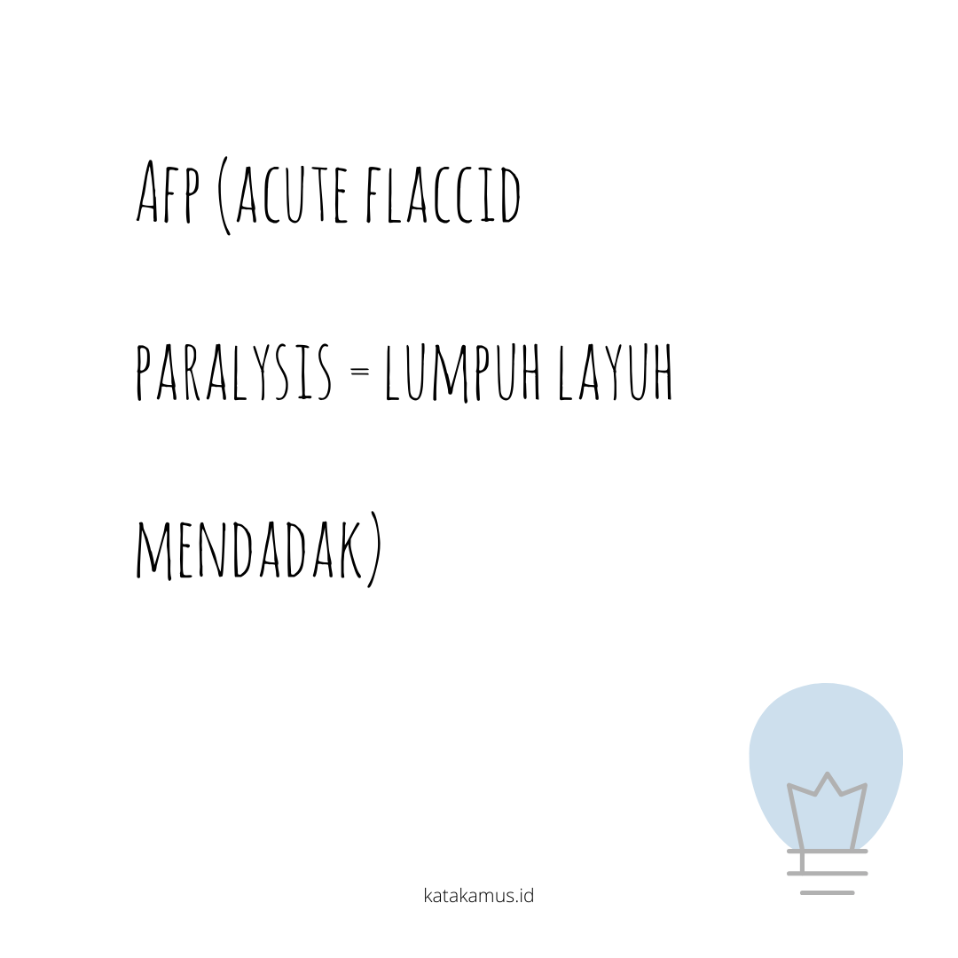 gambar AFP (Acute Flaccid Paralysis = Lumpuh layuh mendadak)