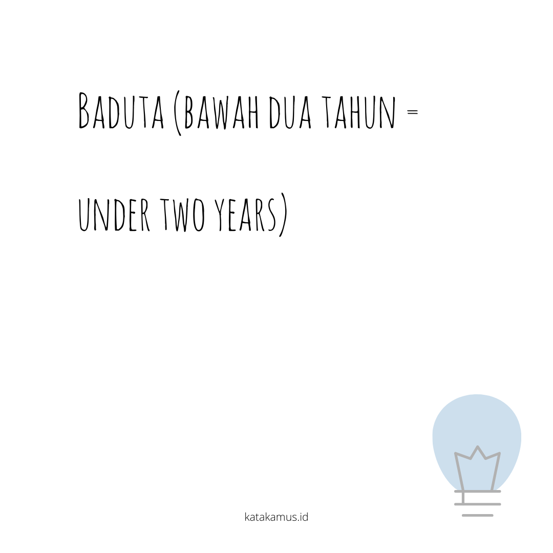 gambar Baduta (Bawah Dua Tahun = under two years)