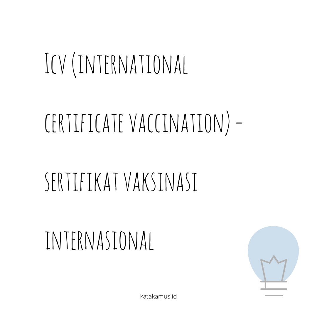 gambar ICV (International Certificate Vaccination) = Sertifikat Vaksinasi Internasional
