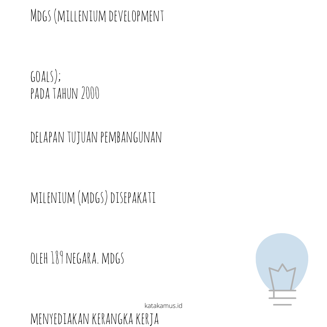 gambar MDGs (Millenium Development Goals)