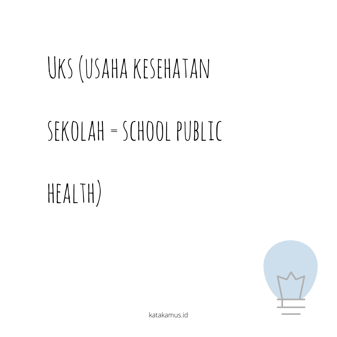 gambar UKS (Usaha Kesehatan Sekolah = School Public Health)