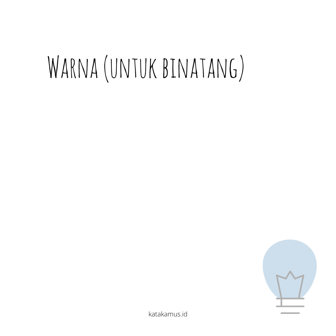 gambar warna (untuk binatang)